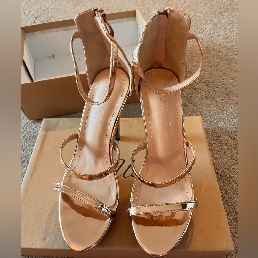 Rose gold heels